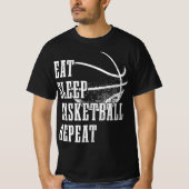 Essen Schlaf Basketball Wiederholen Basketball Spi T-Shirt (Vorderseite)