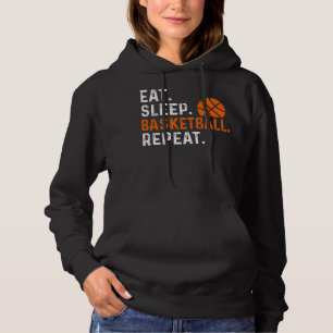 Essen Schlaf Basketball Wiederholen Funny Basketba Hoodie