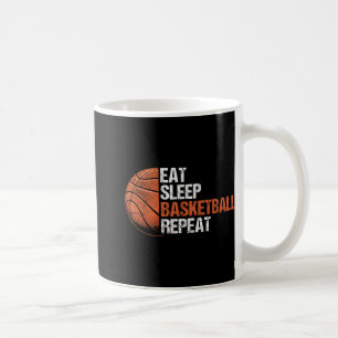 Essen Schlaf Basketball Wiederholen Funny Basketba Kaffeetasse