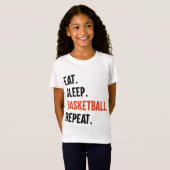 Essen Schlaf Basketball Wiederholen Kinder T - Shi T-Shirt (Vorne ganz)