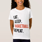 Essen Schlaf Basketball Wiederholen Kinder T - Shi T-Shirt (Vorderseite)
