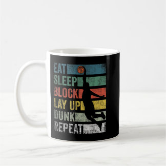 Essen Schlaf Basketball Wiederholen T - Shirt Kaffeetasse