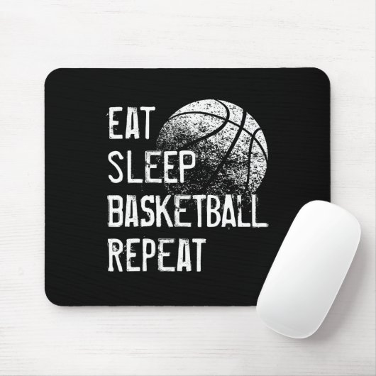 Essen Schlaf Basketball Wiederholung für Männer Fr Mousepad (Mit Mouse)