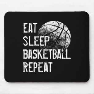 Essen Schlaf Basketball Wiederholung für Männer Fr Mousepad