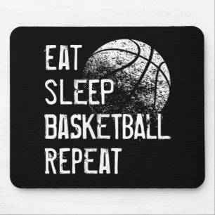 Essen Schlaf Basketball Wiederholung für Männer Fr Mousepad