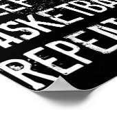 Essen Schlaf Basketball Wiederholung für Männer Fr Poster (Ecke)