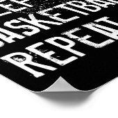 Essen Schlaf Basketball Wiederholung für Männer Fr Poster (Ecke)