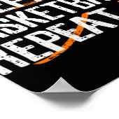 Essen Schlaf Basketball Wiederholung - Geschenk fü Poster (Ecke)