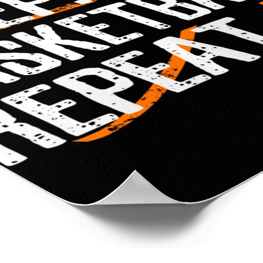 Essen Schlaf Basketball Wiederholung - Geschenk fü Poster (Ecke)
