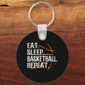 Essen Schlaf Basketball Wiederholung - Geschenk fü Schlüsselanhänger (Vorderseite)