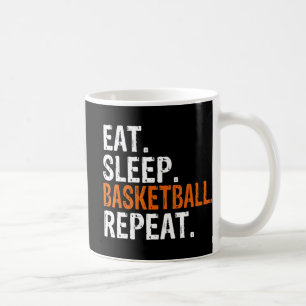 Essen Schlaf Basketball Wiederholung Geschenk Kaffeetasse