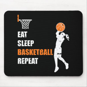 Essen Schlaf Basketball Wiederholung Girls Basketb Mousepad