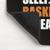 Essen Schlaf Basketball Wiederholung Hoodie Mousepad (Ecke)