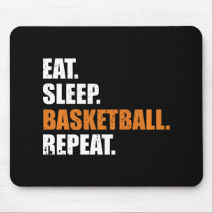 Essen Schlaf Basketball Wiederholung Hoodie Mousepad