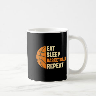 Essen Schlaf Basketball Wiederholung Sportfans Bas Kaffeetasse