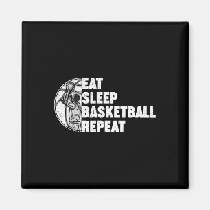 Essen Schlaf Basketball Wiederholung Teens Girls B Magnet