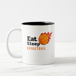 Essen Schlaf Basketball Zweifarbige Tasse