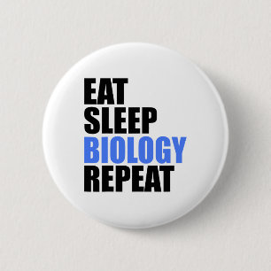 Essen Schlaf Biologie Wiederholen Biologe Professo Button