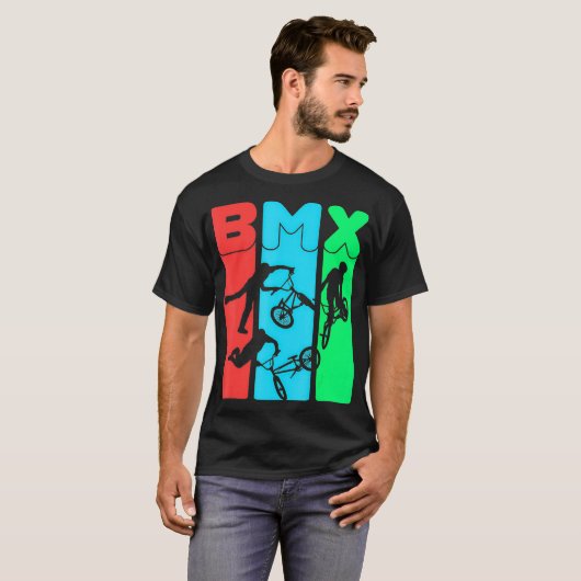 Essen Schlaf BMX Wiederholung Fahrrad Funny Gesche T-Shirt (Vorne ganz)