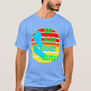 Essen Schlaf Boost Wiederholen Weibliche Kitesurfe T-Shirt