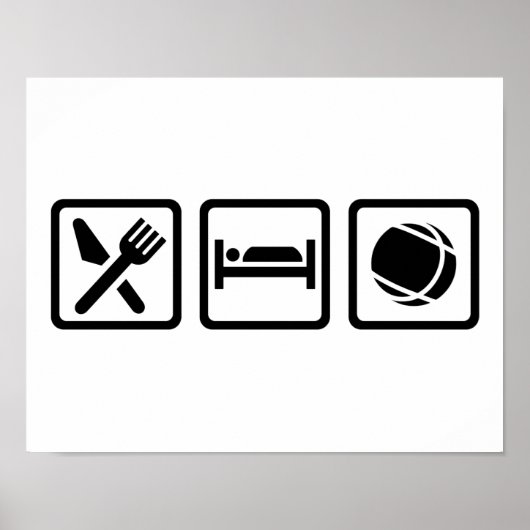 Essen Schlaf Boule Poster (Vorne)