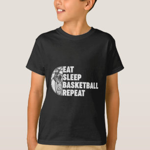 Essen Schlaf Bysketbyll Wiederholung Teens Girls B T-Shirt