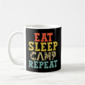 Essen Schlaf Camp Wiederholung Camping Lover Kaffeetasse (Links)