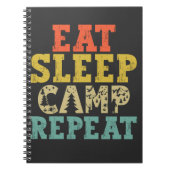 Essen Schlaf Camp Wiederholung Camping Lover Notizblock (Vorderseite)
