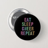 Essen Schlaf Cheer Wiederholen Cheerleading-Team C Button (Vorne & Hinten)
