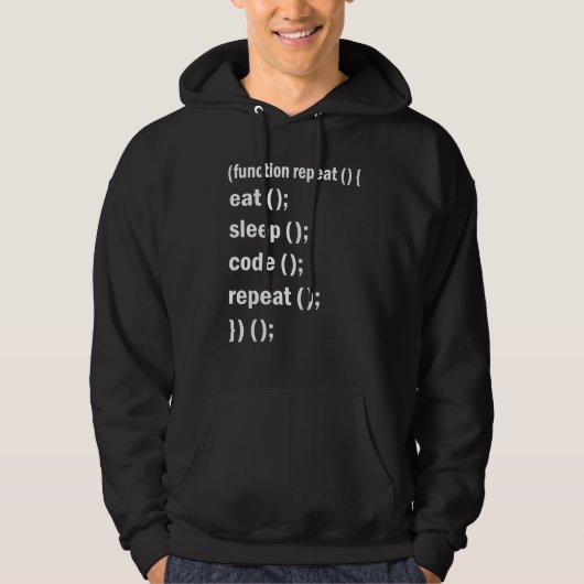 Essen Schlaf Code Wiederholen Softwareentwicklung  Hoodie (Vorderseite)