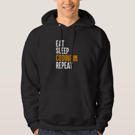 Essen Schlaf Codierung Programmierung Computer B Hoodie (Vorderseite)