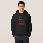 Essen Schlaf Codierung wiederholen mit Häkchen Kon Hoodie (Vorne ganz)