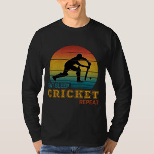 Essen Schlaf Cricket Wiederholen  T-Shirt