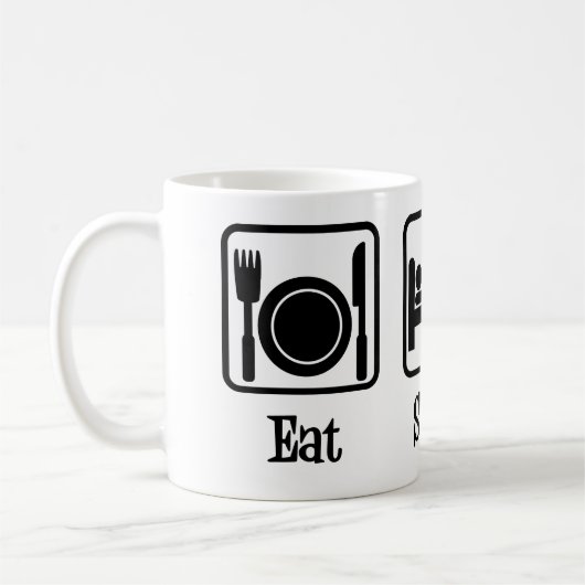 Essen Schlaf Cut Hair Kaffeetasse (Links)