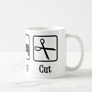 Essen Schlaf Cut Hair Kaffeetasse