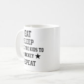 Essen Schlaf die Kinder zum Hockey Wiederholen, Kaffeetasse (Vorderseite Links)
