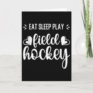 Essen Schlaf Feldhockey Wiederholen Mädchen Spiele Karte