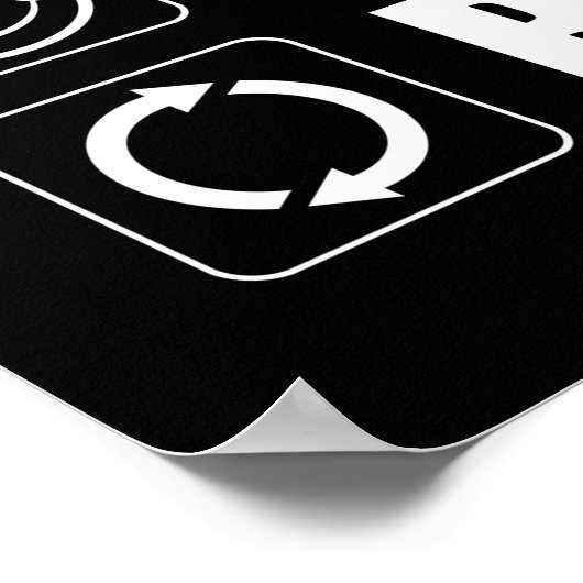 Essen Schlaf Frieden Liebe Glück wiederholen Poster (Ecke)