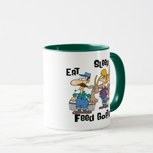 Essen Schlaf Fütternd Ziegen Tasse (VorderseiteRechts)