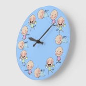 Essen-Schlaf-Gekackte-Baby Kinderzimmer-Uhr Große Wanduhr (Winkel)
