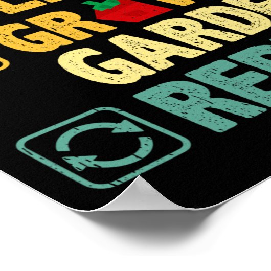 Essen Schlaf Ground Garten Wiederholen Funny Game Poster (Ecke)