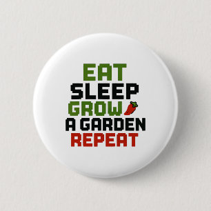 Essen Schlaf Ground Garten Wiederholung Sonnengart Button