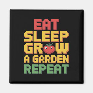 Essen Schlaf Ground Garten Wiederholung Sonnengart Magnet