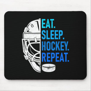 Essen Schlaf Hockey Wiederholen Athleten Enthusias Mousepad