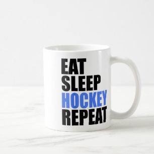 Essen Schlaf Hockey Wiederholen Eis Feld Skaten Ka Kaffeetasse