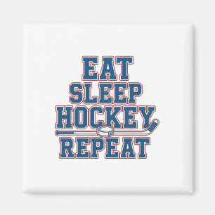 Essen Schlaf Hockey Wiederholen Eishockey Für Juge Magnet
