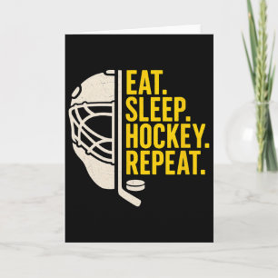 Essen Schlaf Hockey Wiederholen Für Hockey Spieler Karte