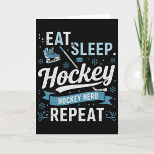 Essen Schlaf Hockey Wiederholen Hockey Held Für Ho Karte