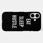 Essen Schlaf Hustle | Schwarz-Weiß-Typografie Case-Mate iPhone Hülle (Rückseite (Horizontal))