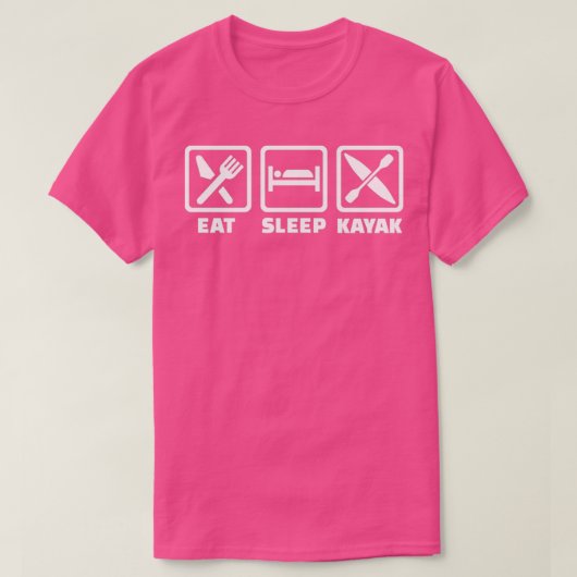 Essen Schlaf Kayak 1 T-Shirt (Design vorne)